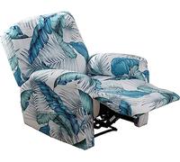 1/2/3 Seater Recliner Sofa Seat Covers Fabric Stretchy 4/6/8-Pieces Couch Slipcover Armchair Cover Non-Slip Furniture Protector, Elastic Spandex Soft Recliner Chair Protectors with Side Pocket ( Color