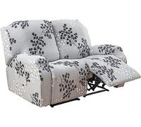 1/2/3 Seater Recliner Sofa Seat Covers Fabric Stretchy 4/6/8-Pieces Couch Slipcover Armchair Cover Non-Slip Furniture Protector, Elastic Spandex Soft Recliner Chair Protectors with Side Pocket ( Color