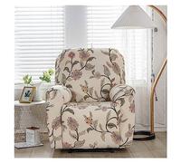 1/2/3 Seater Recliner Sofa Seat Covers Fabric Stretchy 4/6/8-Pieces Couch Slipcover Armchair Cover Non-Slip Furniture Protector, Elastic Spandex Soft Recliner Chair Protectors with Side Pocket ( Color