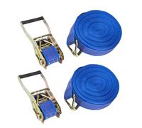 1/2/3 Set 9.8-49.2' Long 2 1/5 Inch Ratchet Tie Down Straps, Lashing Cargo Tie-Down Strap with Double J Hook for Truck Trailer Moving Vans Kayaks Car Roof(2pcs,32.8Ft)