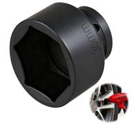 1/2" 36mm Drive Impact Socket 6-Point CR-MO Chrome Molybdenum Steel Axle Nut Deep Socket Anticorrosion Rust Black Phosphate Finish for Automotive Repair Impact Wrench Car Wheel Hub Nuts Trucks