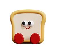 1/2/3Pcs Cartoon Toast Door Knob Stopper, Self-Adhesive Silicone Anti-Collision Pad, 28mm Thick Buffer Cushion for Noise Reduction, Wall Protection for Door Handle Table Corner Fridge Side 1pc