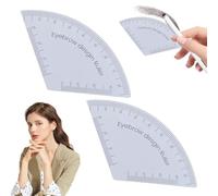 1/2/3pcs Fast Drawing Eyebrow Design Ruler - Microblading Mapping Tool, Reusable Permanent Makeup Shaping Guide Ruler for Professional Eyebrow Tattoo Supplies & Eyebrow Drawing (2pcs)