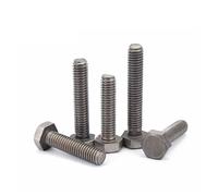 1/2/3Pcs M2 M2.5 M3 M4 M5 M6 M8 M10 M12 M14 M16 Pure Titanium TA2 External Hex Hexagon Head Cap Screw Bolt Length 5-100mm(15mm,1pc M10)