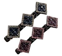 1/2/3pcs Rhinestone Hairpins Broken Hairpins Bangs Clips Side Clips Rhinestone Hairpins for Women Barrettes Girl For Pigtail (GY2, One Size)