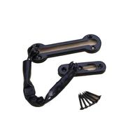 1/2/3pcs Stainless Steel Hotel Door Chain Latch Safety Guard Security Lock Limiter Tools Hardware for Home for Door(Black,1 PCS)