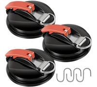 1/2/3pcs Vacuum Suction Cup Anchor with Securing Hooks - Strong,Multi-Function Car Mount & Camping Tarp Accessories For Camping, Caravans(Black 3pcs)