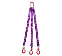 1/2/3Ton Lifting Slings Straps, High-Strength Polyester Strap with Alloy Hook, Engine Lift Link Eye Complete Rigging, for Engines, Cranes, Hoists, Truck, Purple(3 tons,1m)