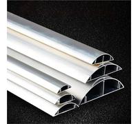 1 2 4 10 Pcs Extension Cord Hider Floor, Cable Concealer Conduit For Businesses/garage/laboratory, Aluminum Alloy Cord Hider Kit, Paintable(2 pcs,L W H 180cm x 100mm x 30mm)