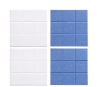 1/2/4 * 4PCS Nine Grid Felt Message Board Office Decoration Bulletin Notepad Home Photo Display Wall for Home(Mix White and blue-4PCS)