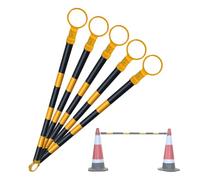 1 2 4 5 6 8 10 12 16 20 Sets Reflective Retractable Barrier for Traffic Cones, Expandable 47″-78″ Traffic Safety Cone Bar for Construction, Parking, Crowd Control(H,5pcs)