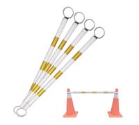 1 2 4 5 6 8 10 12 16 20 Sets Reflective Retractable Barrier for Traffic Cones, Expandable 47″-78″ Traffic Safety Cone Bar for Construction, Parking, Crowd Control(D,4pcs)