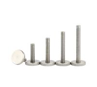 1/2/4/5pcs 304 Stainless Steel Flat Head Handle Thumb Screw GB835 M3 M4 M5 M6 M8 M10(40mm,M6 (2Pcs))