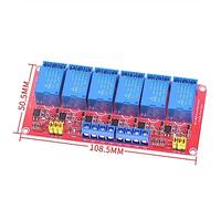 1 2 4 6 8 Channel Relay Module DC 5V 12V 24V Board Shield with Optocoupler/High and Low Level Trigger for arduino Raspberry Pi(4 Channel)