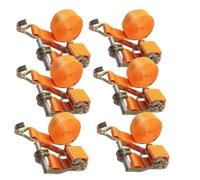 1/2/4/6/8 Pack 2 Inch Ratchet Tie Down Straps Set, 11023 LBS Break Strength, Heavy Duty Ratchet Straps with Double J Hook for Moving Appliances Motorcycle Truck(6sets,9.0m/29.5ft)