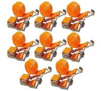1/2/4/6/8 Set 2 Inch Heavy Duty Tie Down Ratchet Straps with Double J Hook, 11023 LBS Break Strength, Cargo Ratchet Straps for Truck Trailers Motorcycles Kayak(8sets,13.0m/42.7Ft)