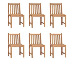 1/2/4/6/8x Solid Teak Wood Garden Chairs Outdoor Furniture Seating vidaXL