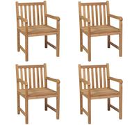 1/2/4/6/8x Solid Teak Wood Outdoor Chair Terrace Patio Yard Armchair vidaXL