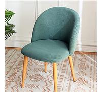 1/2/4/6pcs Chair Covers Curved Back Duckbill Polar Fleece Chair Cover Low Back Seat Slipcover Hotel Bar Office Home Decor Chair covers ( Color : Green Chair Cover , Specification : 4Pcs chair cover )