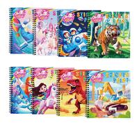 1/2/4/6PCS Paint By Sticker For Kids Children's Busy Sticker Book By Number Sticker Puzzle Book With Story Girls Stationery 1pcs animal