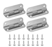 1/2/4/8/10Pc Universal Stainless Steel Door Hinges Replacement with Screws for Ice Chests Cooler Door Hinges Connector Furniture(4Pcs)