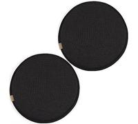 1/2/4 Packs Diameter 30cm/33cm/35cm/40cm/45cm Chair Pads, Round Non-slip Seat Cushion With Elastic Ties Hooks, High Resilience Sponge Dining Chair Cushion ( Color : Black , Size : 35*35cm(2packs) )