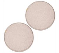 1/2/4 Packs Diameter 30cm/33cm/35cm/40cm/45cm Chair Pads, Round Non-slip Seat Cushion With Elastic Ties Hooks, High Resilience Sponge Dining Chair Cushion ( Color : Oatmeal , Size : 30*30cm(2packs) )