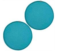 1/2/4 Packs Diameter 30cm/33cm/35cm/40cm/45cm Chair Pads, Round Non-slip Seat Cushion With Elastic Ties Hooks, High Resilience Sponge Dining Chair Cushion (Teal Blue, Size : 40 * 40cm(2packs)