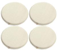 1/2/4 Packs Diameter 30cm/33cm/35cm/40cm/45cm Chair Pads, Round Non-slip Seat Cushion With Elastic Ties Hooks, High Resilience Sponge Dining Chair Cushion ( Color : Beige White , Size : 35*35cm(4packs