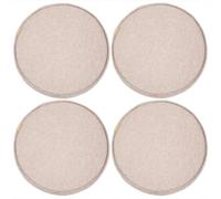 1/2/4 Packs Diameter 30cm/33cm/35cm/40cm/45cm Chair Pads, Round Non-slip Seat Cushion With Elastic Ties Hooks, High Resilience Sponge Dining Chair Cushion ( Color : Oatmeal , Size : 33*33cm(4packs) )