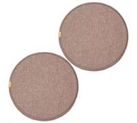 1/2/4 Packs Diameter 30cm/33cm/35cm/40cm/45cm Chair Pads, Round Non-slip Seat Cushion With Elastic Ties Hooks, High Resilience Sponge Dining Chair Cushion ( Color : Coffee Gray , Size : 40*40cm(2packs
