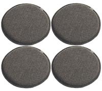 1/2/4 Packs Diameter 30cm/33cm/35cm/40cm/45cm Chair Pads, Round Non-slip Seat Cushion With Elastic Ties Hooks, High Resilience Sponge Dining Chair Cushion (Dark gray, Size : 35 * 35cm(4packs)