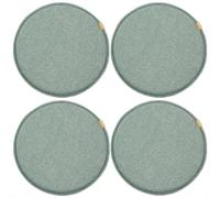 1/2/4 Packs Diameter 30cm/33cm/35cm/40cm/45cm Chair Pads, Round Non-slip Seat Cushion With Elastic Ties Hooks, High Resilience Sponge Dining Chair Cushion ( Color : Nostalgic Green , Size : 35*35cm(4p