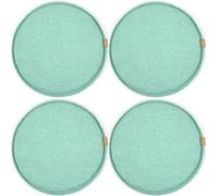 1/2/4 Packs Diameter 30cm/33cm/35cm/40cm/45cm Chair Pads, Round Non-slip Seat Cushion With Elastic Ties Hooks, High Resilience Sponge Dining Chair Cushion ( Color : Green , Size : 33*33cm(4packs) )