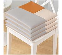 (1/2/4 Packs) Dining Chair Cushions Water Proof Leather Seat Cushion, Durable Soft Chair Pads Non-slip Detachable Cushion ForIndoor/outdoor (Color : B-Light Grey, Size : 40 * 40cm(Set of 4))