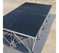 1/2/ 4 Pcs Event Portable Stage Platform Foldable, Easy to Connect Multifunction Stages Modular System for Temporary Runways/Wedding Receptions/Concerts(2pcs/2㎡/21.5sqft,H 60cm/24in)