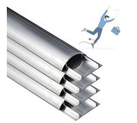 1 2 4 Pieces Paintable Cable Concealer, Metal Cord Hider Channel For Workshop/Shopping Mall, Aluminum Alloy Cable Trunking Decorative For Protect Cords(4 PCS,L W H 120CM x 40MM x 10MM)