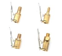 1/2/4Pcs Advanced Car Tire Inflator Pump Valve Connector Clip-on Adapter Car Brass Tyre Wheel Valve for Inflatable Pump(Yellow White)
