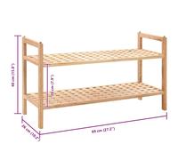 1/2/4x Solid Walnut Wood Shoe Rack Footwear Storage Shelf Furniture vidaXL