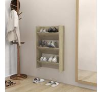 (sonoma oak, 2 pcs/ 90 cm/ 60 cm) vidaXL Wall Shoe Cabinet Shoe Rack Hall Shoe Storage Cupboard Engineered Wood