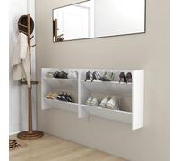 1/2/4x Wall Shoe Cabinet Chipboard Shoe Rack Multi Colours Multi Sizes vidaXL