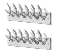 1/2/4x Wardrobe Coat Hooks Silver Aluminium Coat Stand Clothes Hanger vidaXL