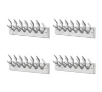 1/2/4x Wardrobe Coat Hooks Silver Aluminium Coat Stand Clothes Hanger vidaXL