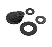 1/2/5/10/20/50/100pcs Black Carbon Steel M2 M2.5 M3 M4 M5 M6 M8 M10 M12 M14 M16-M45 Flat Washer Plain Gasket(M24x44x4 (2pcs))