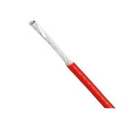 1/2/5/10/20/50m Black/Red/Blue PTFE Silver Plated Wire 13 11 10 AWG Insulated Audio Speaker HeadphoneSignal Copper Cable(Red,2m 13AWG)