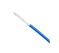 1/2/5/10/20/50m Black/Red/Blue PTFE Silver Plated Wire 30 28 26 24 AWG Insulated Audio Speaker HeadphoneSignal Copper Cable(Blue 2m,24AWG)