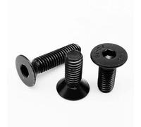 1/2/5/10/20pcs Length:6-100mm M5 M6 M8 Black 304 Stainless Steel Hexagon Hex Socket Flat Countersunk Head Screw Bolt(2pcs M8x65mm)