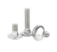 1/2/5/10/20pcs M4 M5 M6 M8 M10 M12 304 Stainless Steel Carriage Bolt Round Head Square Neck Screw Length 25-60mm DIN603(50mm,M5 10pc)