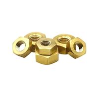 1/2/5/10/20pcs Solid Brass Copper Hex Hexagon Nuts M1 .2 .4 .6 M2 .5 M3 M4 M5 M6 M8 M10 M12 M14 M16 M18 M20 M22-24(M1.6 x20pcs)