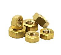 1/2/5/10/20pcs Solid Brass Copper Hex Hexagon Nuts M1 M1.2 M1.4 M1.6 M2 M2.5 M3 M4 M5 M6 M8 M10 M12 M14 M16 M18 M20 M22-24 DIN93(M2 x20pcs)